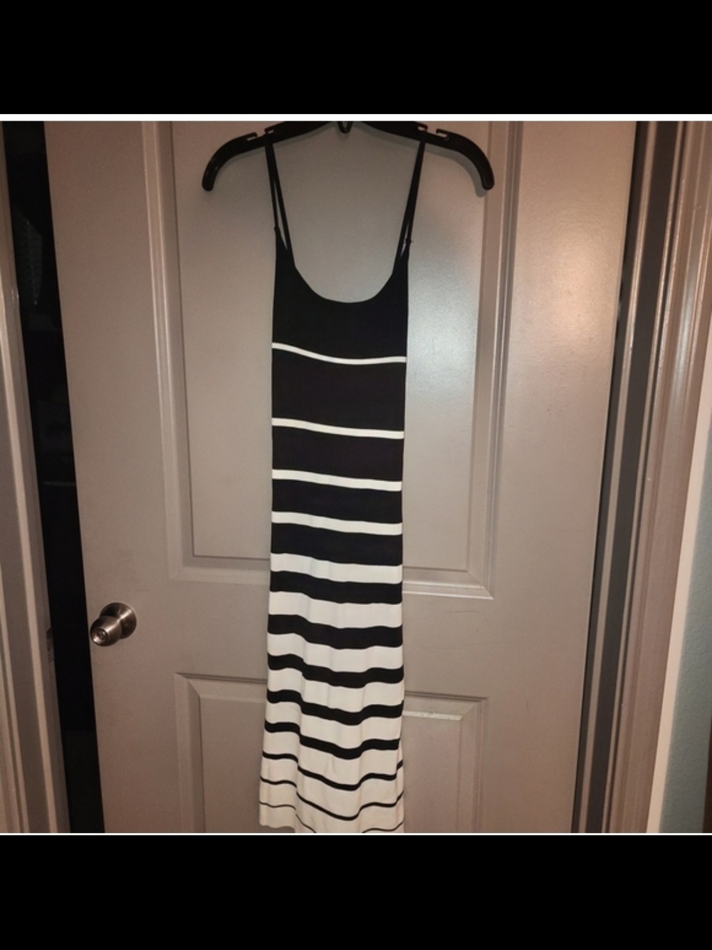 Black & White Striped Maxi Dress - Sleek Spaghetti Strap Style Fashion Nova